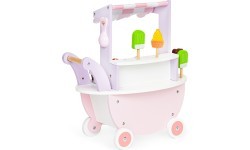 Wooden Cart Ice Cream Shop For Kids Eco Toys, 12 el