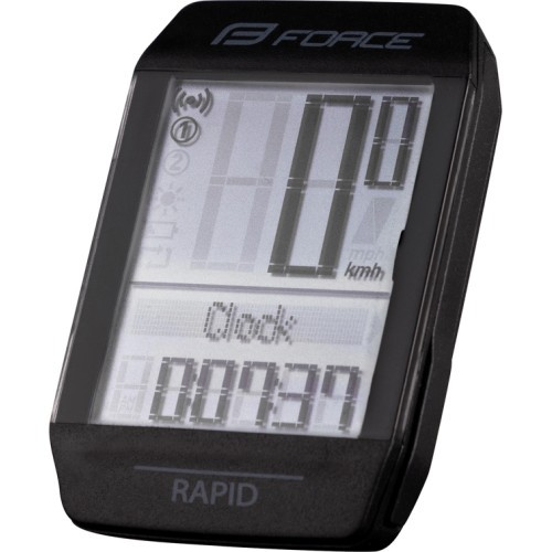 FORCE Rapid 16f Wireless Bike Computer, black