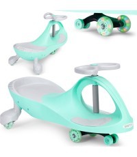 Vaikiška mašinėlė Gravity su LED ratukais, žalia, ECOTOYS