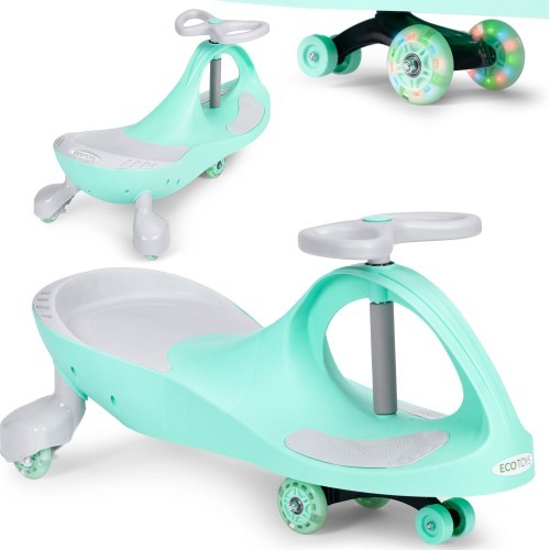 Vaikiška mašinėlė Gravity su LED ratukais, žalia, ECOTOYS