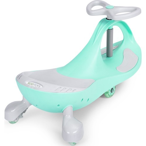 Vaikiška mašinėlė Gravity su LED ratukais, žalia, ECOTOYS