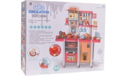 Kitchen Kitchenette with Light and Sound Function 65 pcs. Pink