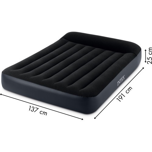 Pripučiamas veliūrinis čiužinys su pompa Intex 64148ND