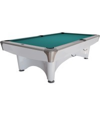 Бильярдный стол Pool Dynamic IV, 9 футов, глянцевый белый, Simonis 760 сине-зелёный