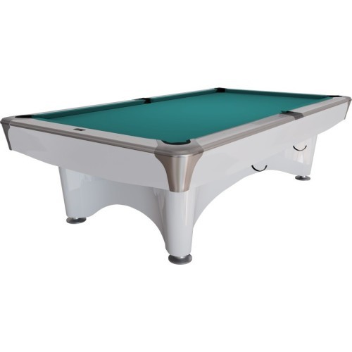 Бильярдный стол Pool Dynamic IV, 9 футов, глянцевый белый, Simonis 760 сине-зелёный
