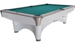 Billiard Table, Pool, Dynamic IV, 9 ft., shining white, Simonis 760 blue green