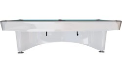 Billiard Table, Pool, Dynamic IV, 9 ft., shining white, Simonis 760 blue green