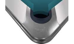 Billiard Table, Pool, Dynamic IV, 9 ft., shining white, Simonis 760 blue green