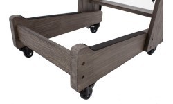 Caddy for transporting cover plates, stained gray