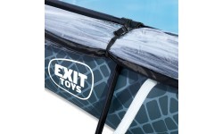 Бассейн EXIT Stone 300x200x65 см с куполом и фильтр-насосом, серый
