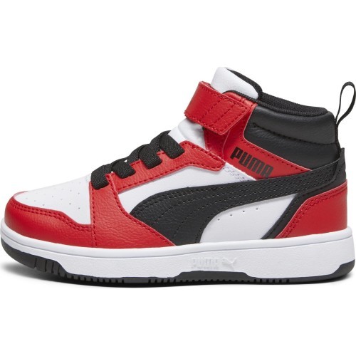 Puma Kids' Shoes Rebound V6 Mid Jr White Black Red 393832 03