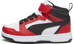 Puma Kids' Shoes Rebound V6 Mid Jr White Black Red 393832 03