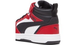 Детская обувь Puma Rebound V6 Mid Jr White Black Red 393832 03