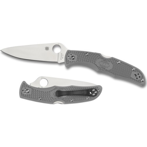 Sulankstomas peilis Spyderco C10FPGY Endura 4, Flat Ground, pilkas