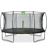 Batutas EXIT Silhouette ø427 cm, apvalus, su spyruoklėmis ir apsauginiu tinklu, juodas