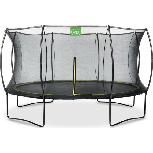 Batutas EXIT Silhouette ø427 cm, apvalus, su spyruoklėmis ir apsauginiu tinklu, juodas