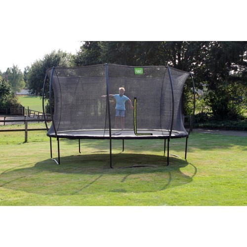 EXIT Silhouette trampoline ø427cm - black Outdoor Round Coil spring Above ground trampoline