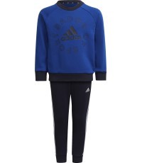 Adidas LK Logo Jog Set Kids' Tracksuit Blue Black HF1899