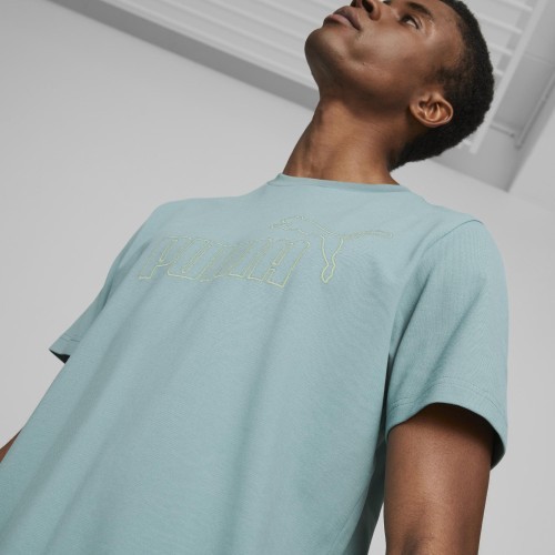 Puma Ess Elevated Pique Tee Green 673385 85 Men's T-Shirt