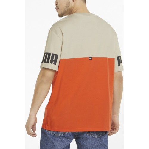 Puma Power Colorb Men's T-Shirt Orange Grey 847389 64