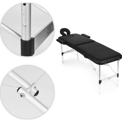 Aluminum massage and rehabilitation table 2-segment folding case + bag ModernHome