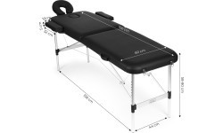 Aluminum massage and rehabilitation table 2-segment folding case + bag ModernHome