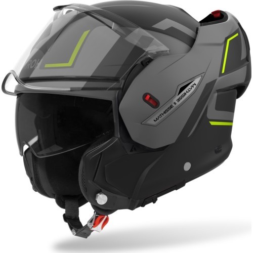 Flip-Up Motorcycle Helmet AIROH MATHISSE 2 Genius P/J Matte Yellow