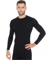 Мужская термофутболка Brubeck Active Wool черная