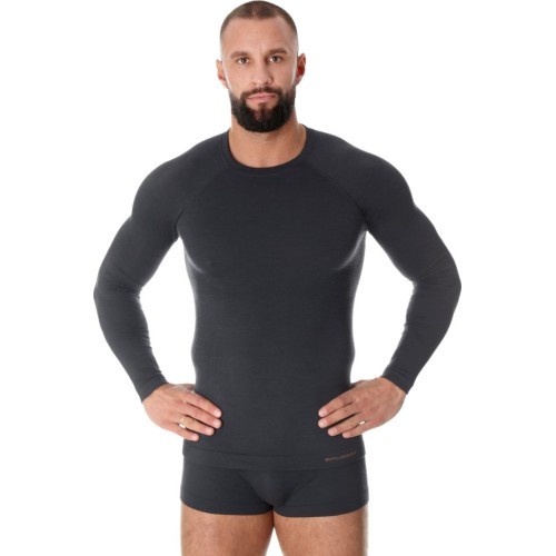 Brubeck Termo Marškinėliai Vyrams Active Wool Black