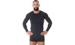 Brubeck Termo Marškinėliai Vyrams Active Wool Black