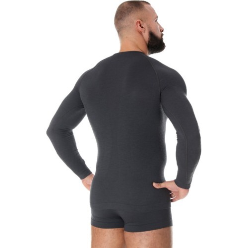 Brubeck Active Wool men's thermal shirt black