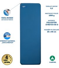 Самонадувающийся коврик Yate Comfort, 50 мм – синий/серый