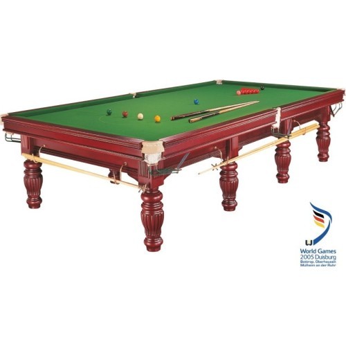 Snukerio stalas Dynamic Prince II Steelblock, raudonmedžio, 12 pėdų