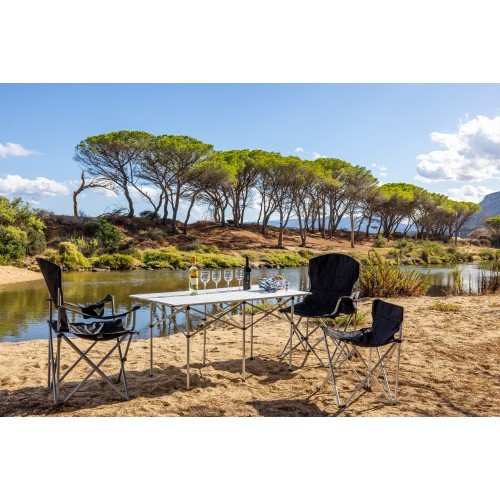 Складной стул BasicNature Travelchair Standard, чёрный