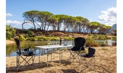 Складной стул BasicNature Travelchair Standard, чёрный