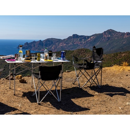 Складной стул BasicNature Travelchair Standard, чёрный