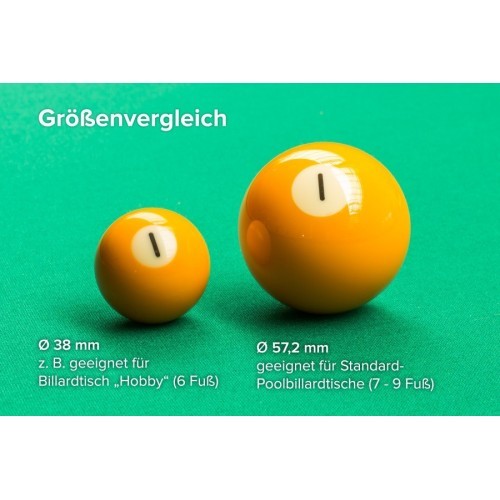 Biliardo kamuoliukų rinkinys Dynamic Billiard Classic A kokybės, 38 mm