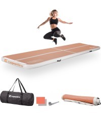 Pripučiamas mankštos kilimėlis inSPORTline Airstunt 400 x 100 x 10 cm Mocha Mousse
