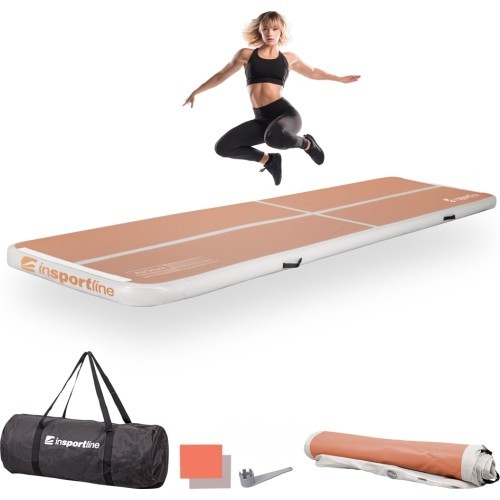 Надувной коврик для упражнений inSPORTline Airstunt 400 x 100 x 10 cm Mocha Mousse