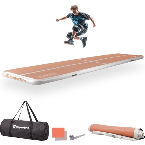 Pripučiamas gimnastikos kilimėlis inSPORTline Airstunt 500 x 100 x 10 cm Mocha Mousse
