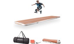 Pripučiamas gimnastikos kilimėlis inSPORTline Airstunt 500 x 100 x 10 cm Mocha Mousse