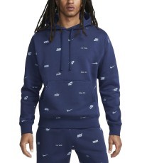 Nike Club+ BB PO Hoodie Fleece men's sweatshirt, blue FB7434 410
