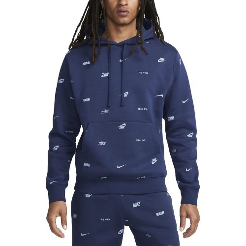Мужская толстовка Nike Club+ BB PO Hoodie Fleece, синяя FB7434 410