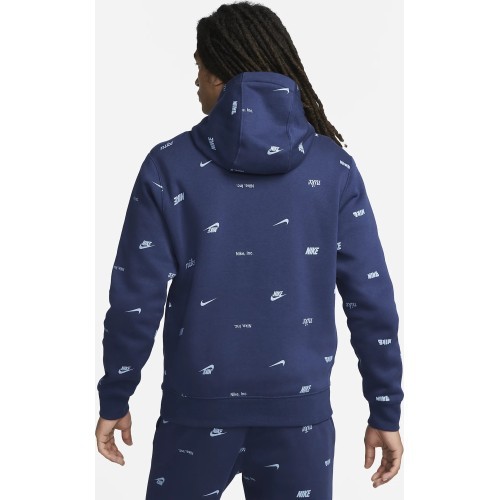 Мужская толстовка Nike Club+ BB PO Hoodie Fleece, синяя FB7434 410
