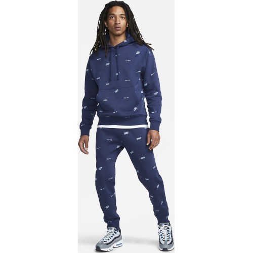 Nike Club+ BB PO Hoodie Fleece men's sweatshirt, blue FB7434 410