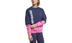 Reebok Džemperis Moterims Te Linear Logo Crew Blue Pink FU2194