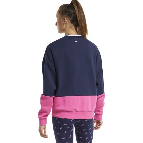 Reebok Džemperis Moterims Te Linear Logo Crew Blue Pink FU2194
