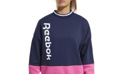 Reebok Džemperis Moterims Te Linear Logo Crew Blue Pink FU2194