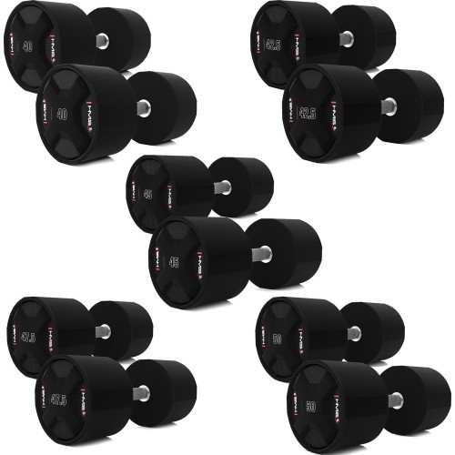 HPC SET SET OF POLYURETHANE Dumbbells 2 x 40 - 50 KG CPU (450 KG) HMS