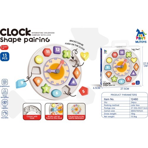Clock for the Youngest Different Shapes